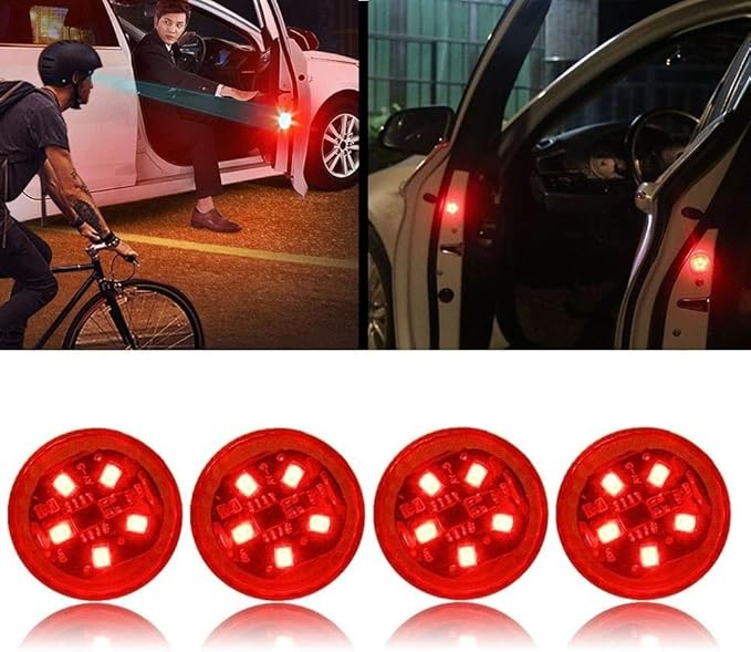 Car Door Warning Light 4Pcs AntiCollision Opening