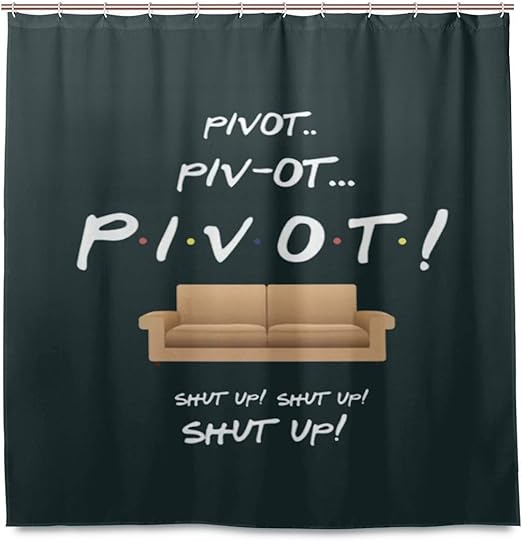 Amazon Com Fungaby Pivot Friends Tv Shower Curtain 60x72 Inch