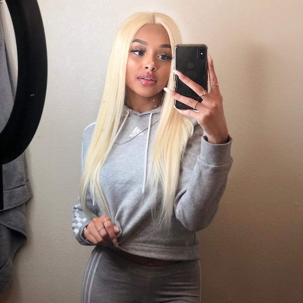 AISI HAIR Synthetic 13x6 Blonde Lace Front Wigs 613 Color Long Straight Lace Front Wig for Women Synthetic Heat Resistant Wigs Free Part Wig for Daily Use