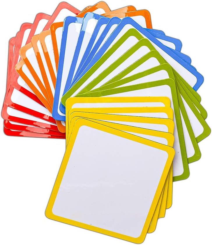 Dry Erase Magnets Set, 25 Pack Includes Marker, Coloured Frame, 3x3 Whiteboard Magnetic Planning Pads Labels - Image 3