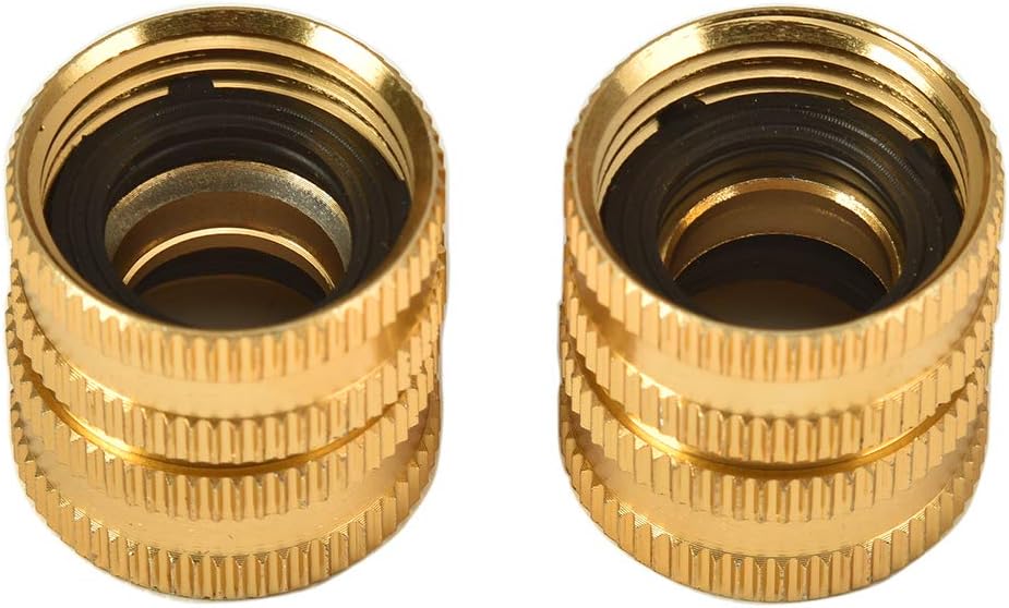 REGNHLIF 2 Pack 3/4" Garden Hose Connector with Dual Swivel for Male Hose to Male Hose, Double Female : Garden & Outdoor