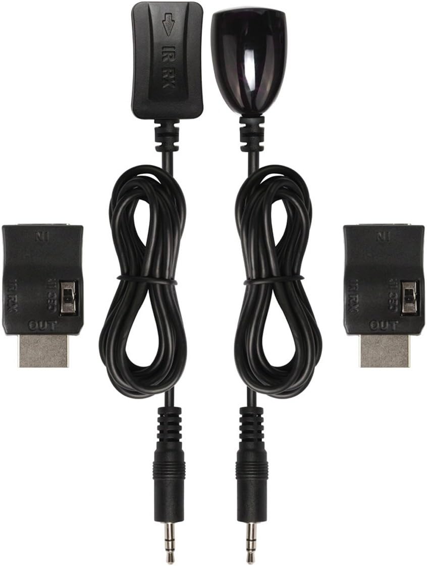 Luzan 30-60KHZ HDMI Dual-Band IR Remote Infrared Extender Emitter Receiver Hidden IR Repeater System Kit Transmitter Cable