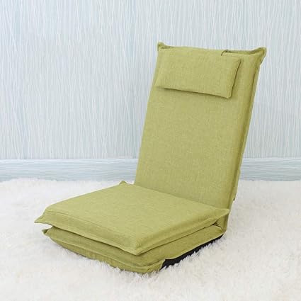 Comfort Multi Angle Floor Chair For Sitting Half Lying Lying 5 Position Adjustable Padded Gaming Sofa Chair For Adult Child Green Amazon Co Uk Kitchen Home