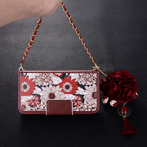 image for iPhone Xr Case for Women, DMaos Luxurious 3D Flower Ball Magnetic Flip