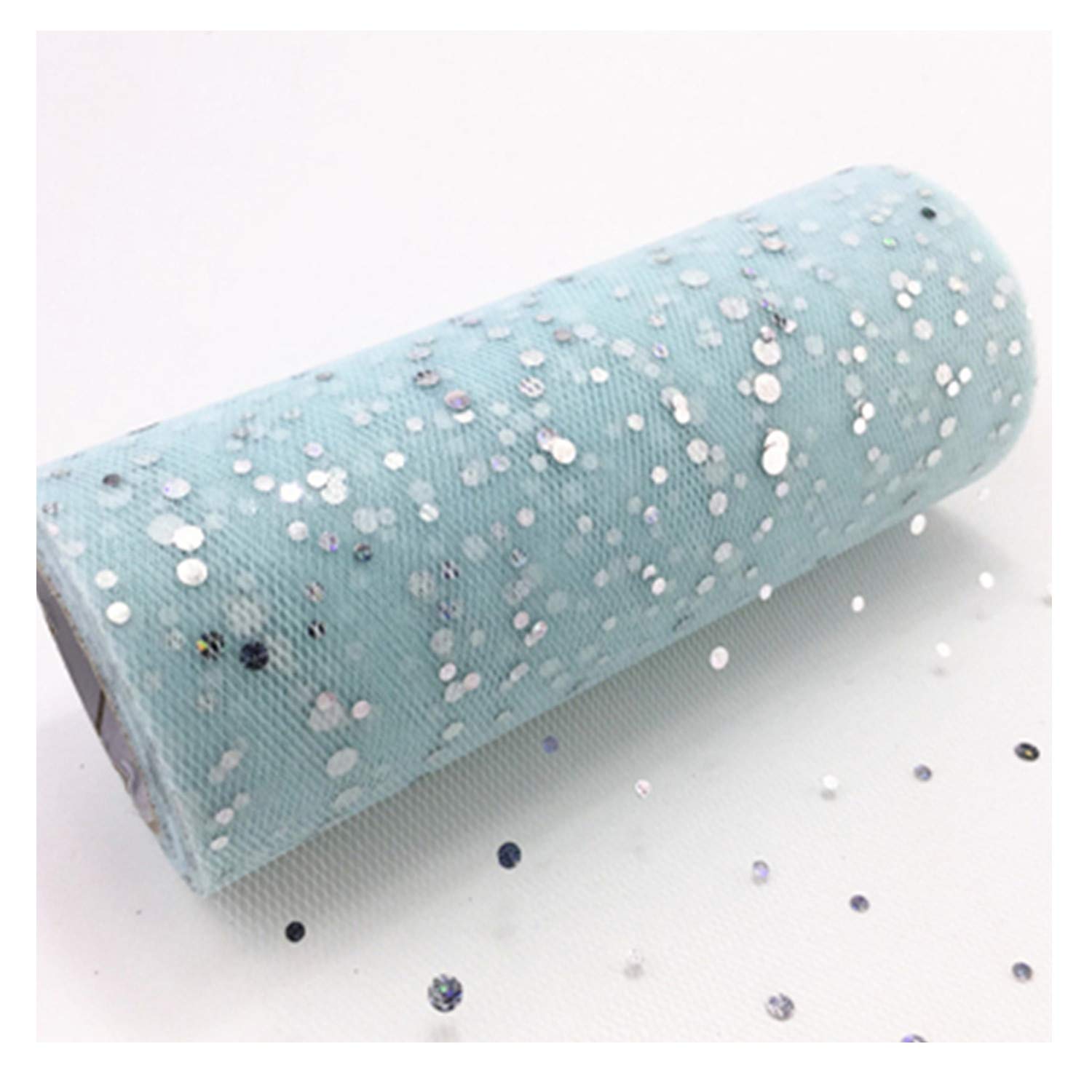 Amazon Com Glitter Sequin Tulle Roll 15cm 22m Roll Fabric Spool