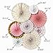 Ling's moment Party Fans Paper Fans Decorations Pink Gold & Polka Dots Fans Vintage Style Party Fans for Party Wedding Backdrop Baby Shower Bridal Shower Wall Art Home Decor, Set of 8 Fans