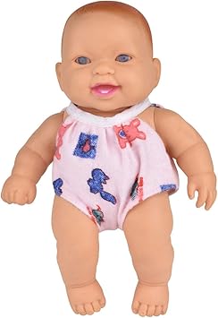 TanMan Natural Looking Baby Toy Wearing a Towel with Movable Hands and Legs for Small Kids / Made of Rubber / Natural Brown Color ( Without Battery Operated )