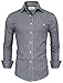 Tom's Ware Mens Classic Slim Fit Plaid Longsleeve Dress Shirt