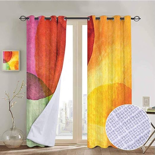 Amazon Com Vanfanhome Watercolor Modern Art Blackout Window