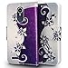 Luckiefind Compatible with LG K20 V (VS501) / LG K20 Plus/LG Harmony/LG Grace LTE. PU Leather Flip Wallet Credit Card Cover Case. (Wallet Purple Vine)