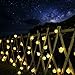 Solar Outdoor String Lights, Satu Brown Globe Fairy Lights 21ft 31 LED Waterproof Crystal Ball Starry Globe Lights for Home, Garden, Patio, Yard, Parties, Christmas Decoration