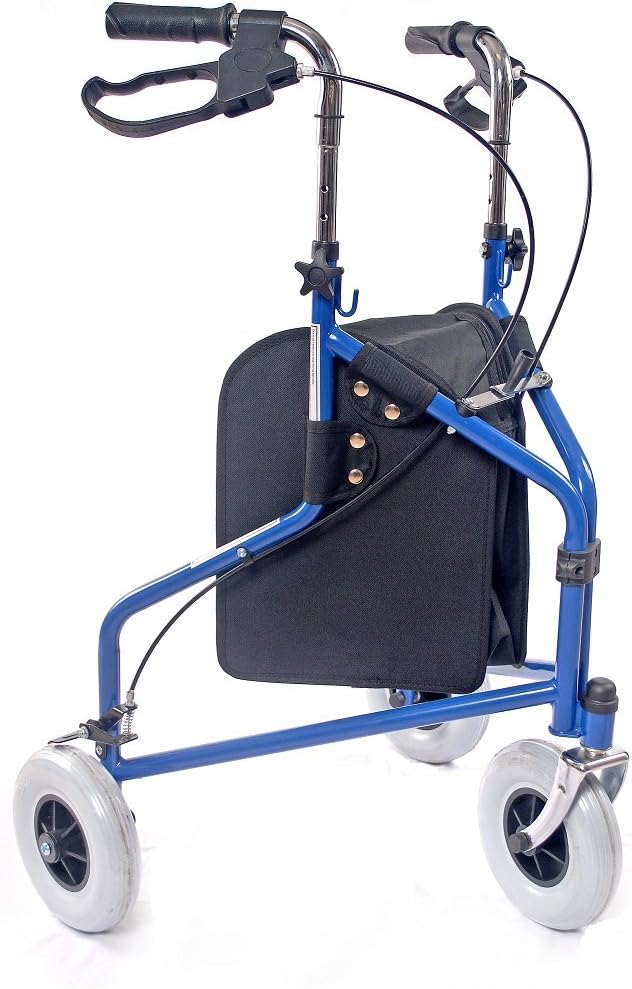 3 Wheeled Walker Blue Color Large Vinyl Storage Pouch