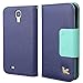 Galaxy S4 case,By HiLDA,Wallet Case for Samsung Galaxy S4/i9500,Premium PU Leather Case,Credit Card Holder,Flip Cover Case[Blue]