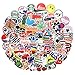 100PCS Popular Logo Brand Stickers Water Bottle Sticker Laptop Computer Bedroom Wardrobe Car Skateboard Motorcycle Bicycle Mobile Phone Luggage Guitar DIY Decal (Popular Logo 100)