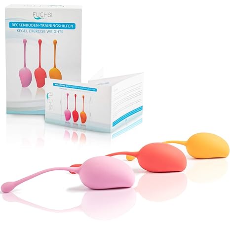 FUCHSI Beckenboden Trainingskugeln | verschiedene Gewichte | aus medizinischem Silikon | Trainingshilfen zur Stärkung der per
