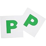 ShaniTechPack of 2, Magnetic Car P-Plates for New Drivers, Easy to Attach & Remove, Strong Magnetic Backs - Waterproof