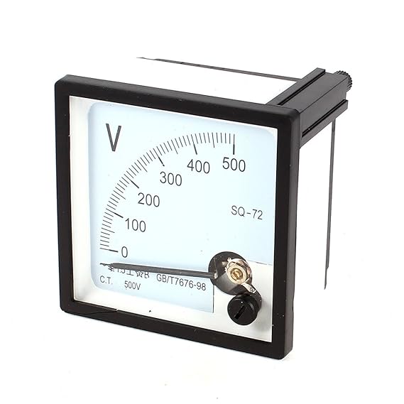 AC 0500V Measuring Range Panel Mounting Voltmeter SQ72 72mm x 72mm
