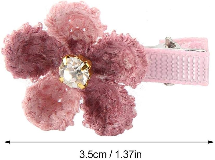Pssopp Pet Hair Clips for Dogs and Cats - 10 Pack Cute Floral Pet Grooming Accessories with Alligator Clips - Image 5