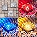 Lighten Glimmer Solar Path Ice Cube Lights Waterproof Color Changing LED Frosted Glass Brick Rock Lamp in-Groud Buried Lights for Path Yard Garden Pack of 3