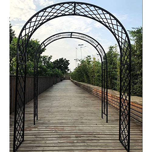 SSHHM Rosenbogen Rankhilfe,Pflanzbogen Rankhilfe,Metall Gartenbogen mit Graceful Kurve Stark und Robust/Schwarz / 3.5m…