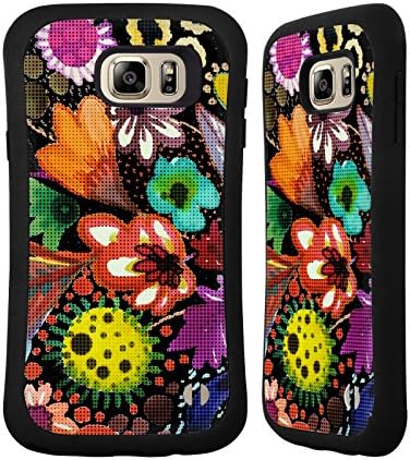 Official Sylvie Demers Eclosion Black Linen Flowers Hybrid Case for Samsung Galaxy Note5 / Note 5