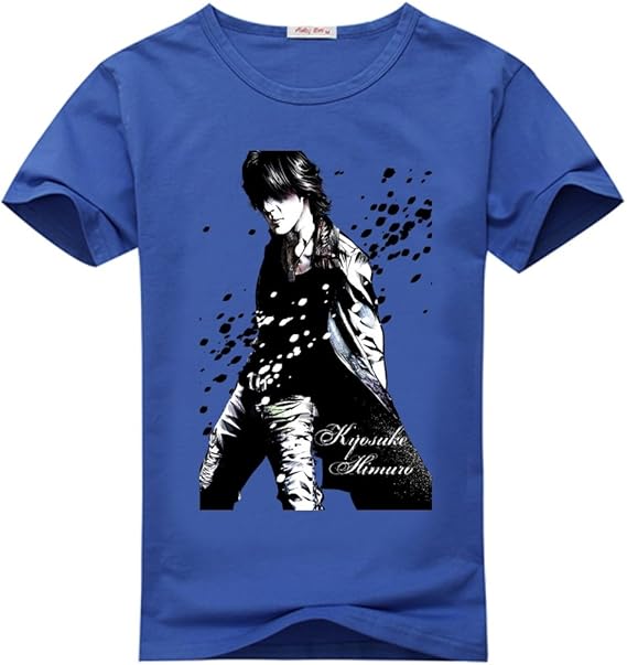 Amazon Co Jp メテオ Meteorクルーネック ファッション氷室京介画像 メンズ ｔシャツ S ブルー 服 ファッション小物