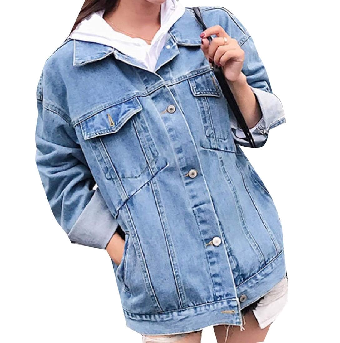 plain pockets denim jacket