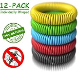 Mosquito Repellent Bracelets - [320Hrs of Protection] Natural Indoor and Outdoor Insect Repel for Adults and Babies - Pest Control Bug Repeller Band - Works for Man Woman Kid Children Teenager