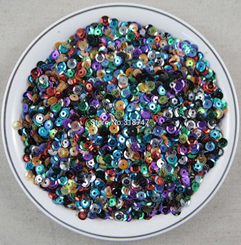 20g/bag 5mm Mixed Colors Flake Rainbow Cup Sequin Confetti