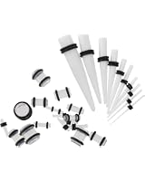 Adramata Kit 80 Pièces Écarteurs Oreilles 14G-00G - Acrylique, Silicone, Tunnels, Cônes, Bouchons & Clous - Set Complet Piercing Étirement