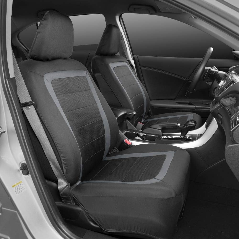 Universal Fit for Car Truck Van and SUV 2 Beige Front Seat Covers with