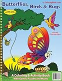 Butterflies, Birds & Bugs Coloring Book (8.5x11)