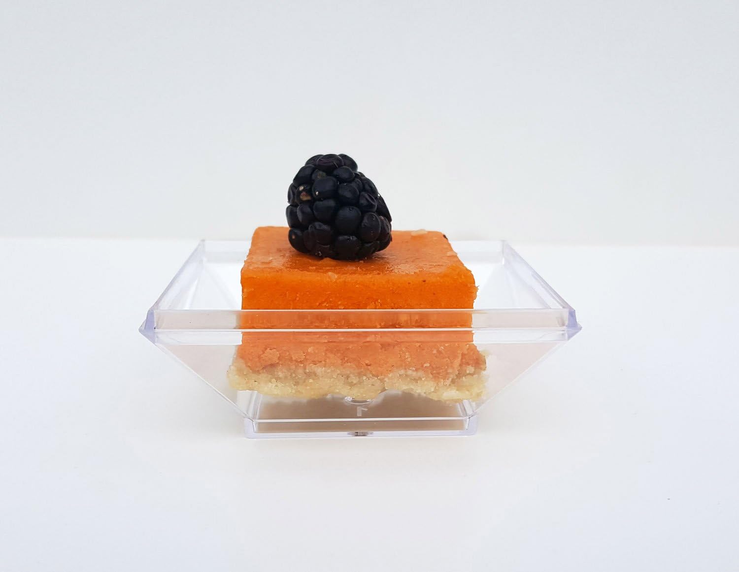 SupaCute Mini Dessert Plates Disposable Appetizer Tray Clear Plastic Serveware 24 Pieces Square