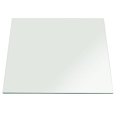 12" Clear Square Tempered Glass Table Top, 1/4" Thick - Fab