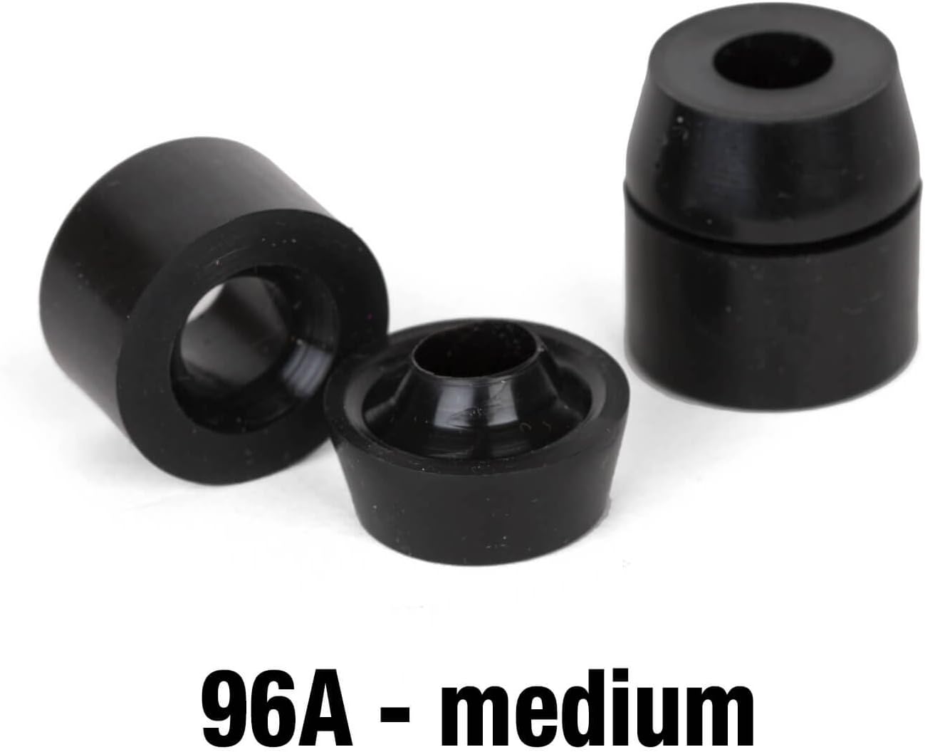 Rellik longboard black bushings, hardness 96A medium, cushion set
