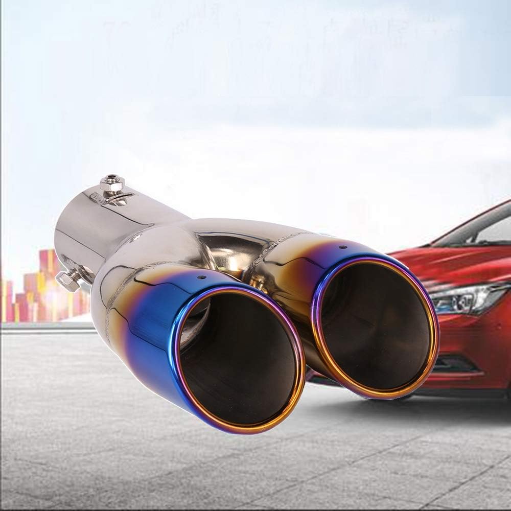 Dual Exhaust Tip Exhaust Pipe Trim Stainless Steel Muffler Tail