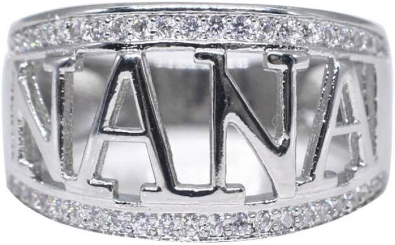 Rings Daoroka Exquisite Nana Ring Cubic Zirconia Diamond Nana Birthday Present Jewelry Gift