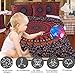 Sleepwish 4pcs Bohemian Duvet Cover Set King Size for Kids Boys Girls Soft Paisley Black Orange Mandala Bedding Set, 1 Duvet Cover 2 Pillowcases 1 Cushion Cover