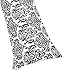 Sweet Jojo Designs Damask Full Length Double Zippered Body Pillow Cover for Black and White Isabella Bedding Set