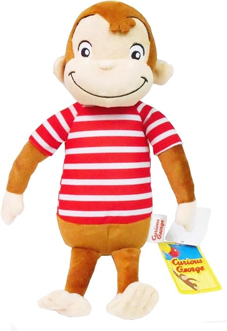 Amazon おさるのジョージ ぬいぐるみ Tシャツver ボーダーシャツ ぬいぐるみ おもちゃ