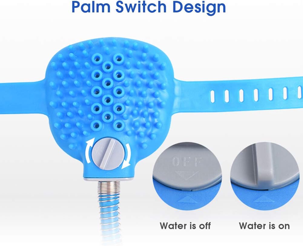 EDUPLINK Pet Bathing Dog Shower Sprayer & Scrubber in-One Dog Shower Wand with Hose Dog Sink Sprayer Dog Cat Horse Grooming Massage Shower Bath Tub & Outdoor Garden Hose
