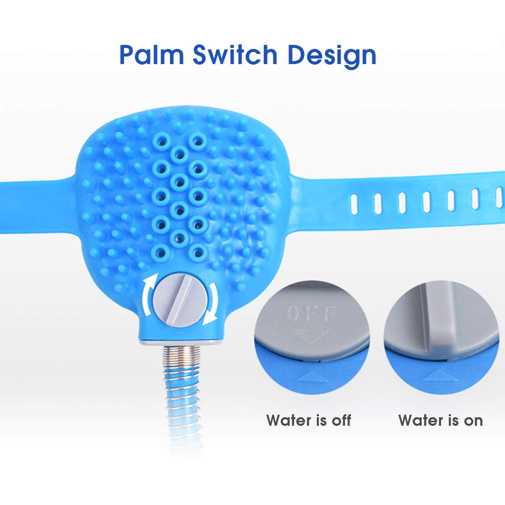 EDUPLINK Pet Bathing Tool Pet Shower Sprayer & Scrubber in-One, Dog Cat Horse Grooming Massage Shower Bath Tub & Outdoor Garden Hose Compatible for All Types of Pets