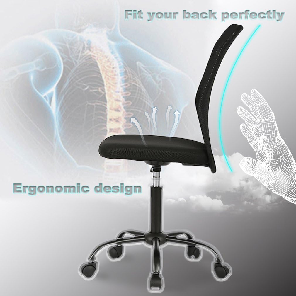 Ergonomic Office Chair Desk Chair Mesh Computer Chair Back Support Modern Executive Mid Back Rolling Swivel Chair for Women, Men: Kitchen & Dining