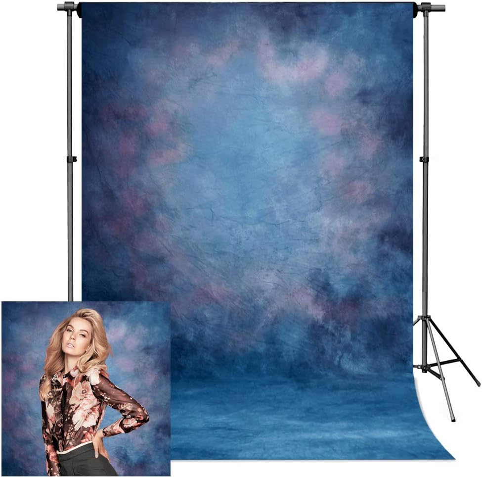 econious 1.5x2.2m Gradient Aurora Blue Portrait Photography Backdrop, Studio Pro Photo Prop with Rod Pocket
