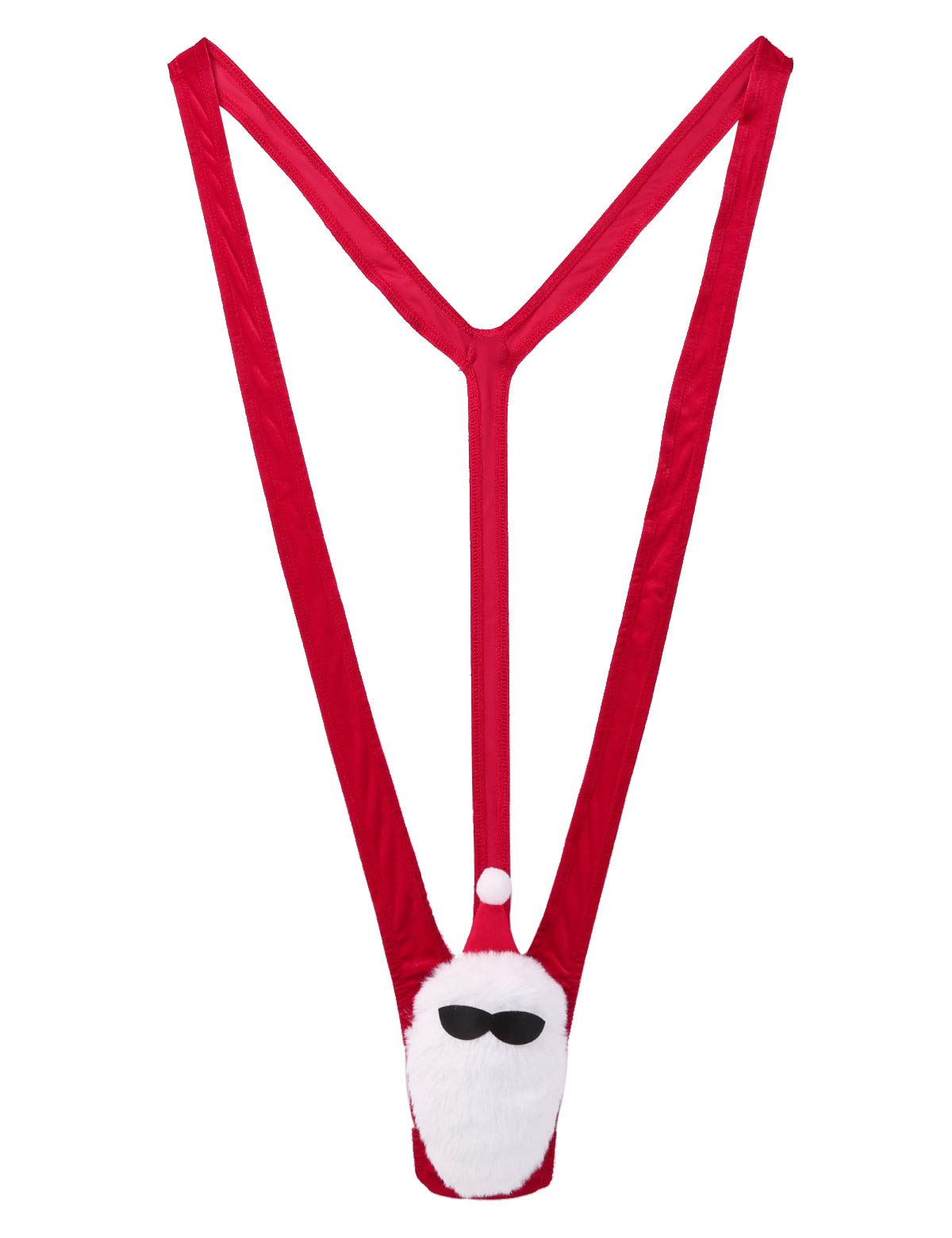 Buy Men's Velvet Christmas Santa VSling Mankini Thong Bikini GString