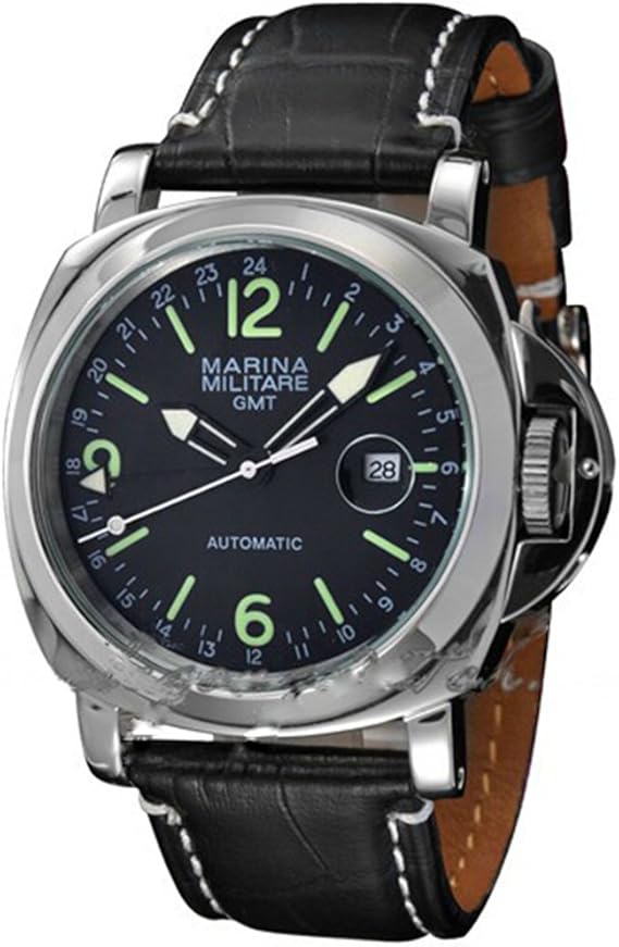 Marina Militare 44mm Military Men's GMT Automatic Watch Black Dial