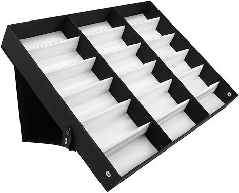 Amazon Co Jp Toymytoy サングラス収納ケース 多機能 ディスプレイ 18グリッド メガネケース コレクション アクセサリー メガネ コレクション ケース 収納pu ブラック 仕切りケース 収納ボックス 眼鏡 小物 雑貨入れ ホーム キッチン