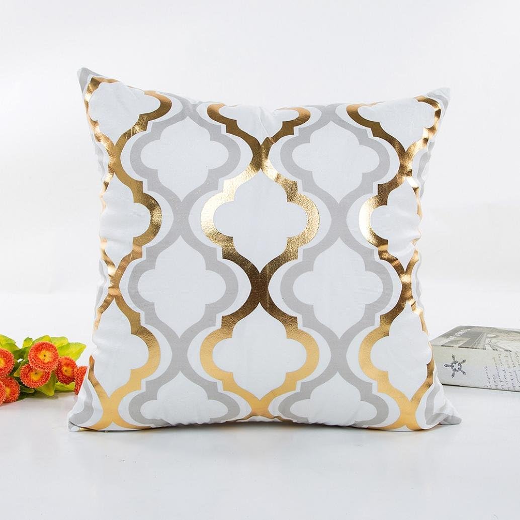Amazon Com Throw Pillow Cases Laimeng Wrold Gold Foil Printing