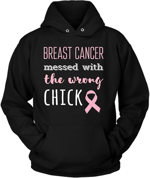 Breast Cancer Hoodie Breast Cancer Cotton Fleece Hoodie