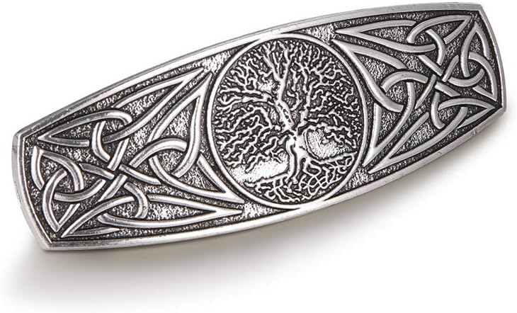 TEAMER Fashion Vintage Celtic Knot Hair Clip Metal Barrettes Hair Accessories Pattern Engraved Headwear Styling Gifts for Women Girls (Tree of Life